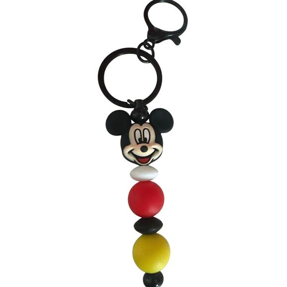 Mickey Mouse cup 4 Piece set Straw cap & charm,handle charm, bag charm Brand New - Picture 5 of 7